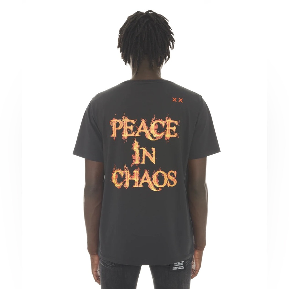 T-SHIRT CREW NECK "PEACE IN CHAOS" IN PEAT - Cult of Individuality - new w tags - Picture 3 of 5